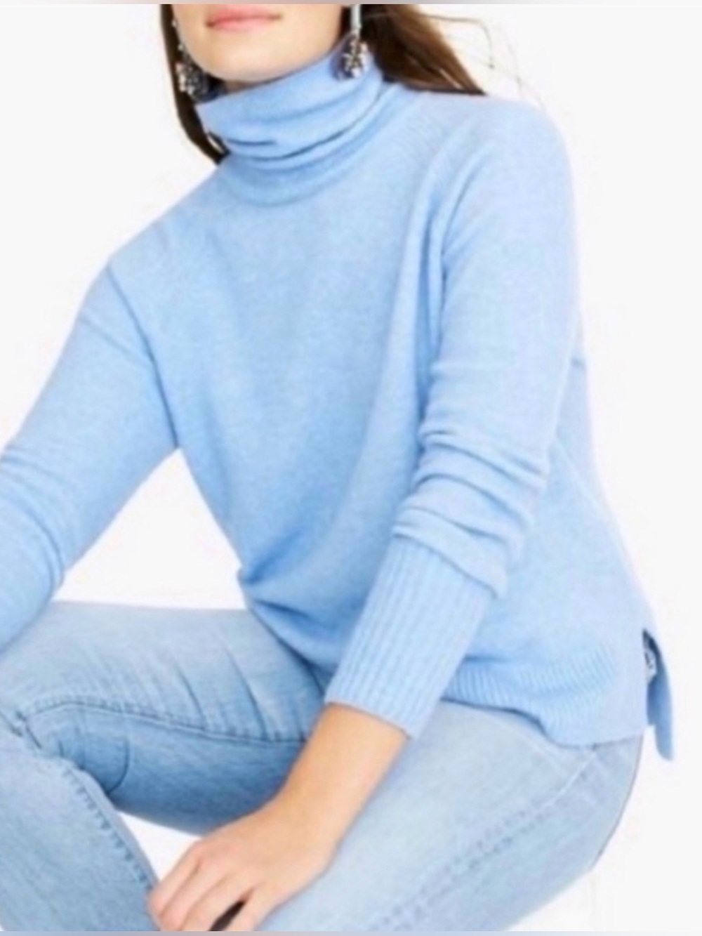 J. CREW Wool Alpaca Blend Turtleneck Sweater Size Small Coastal Preppy Classic